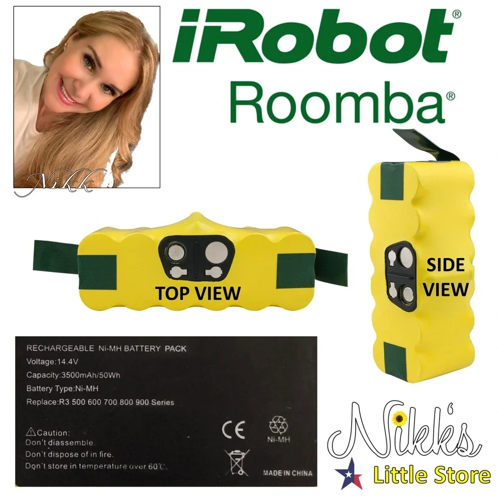 iRobot Roomba 14.4V 3.5Ah Vacuum Replacement Battery [FITS 500 - 900 SERIES]‎